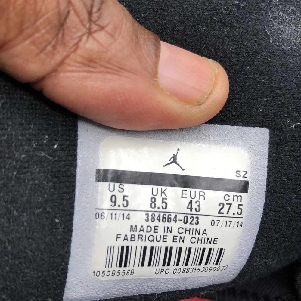 Nike Air Jordan 6 Retro Black Infrared 23 2014 Men’s Size 9.5 384664-023